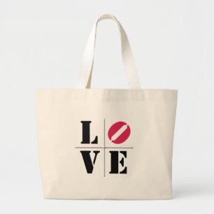 Bolsa Tote Grande 4 Letra Word Love