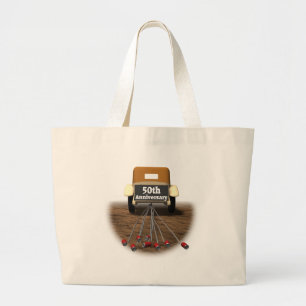 Bolsa Tote Grande 50th Presentes do aniversário de casamento