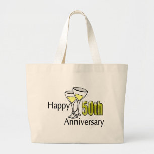 Bolsa Tote Grande 50th Presentes do aniversário de casamento