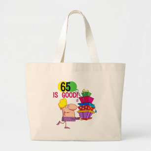 Bolsa Tote Grande 65 são bons camiseta e presentes do aniversário