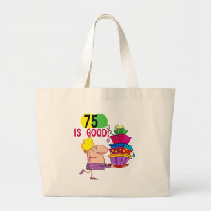 Bolsa Tote Grande 75 são bons camiseta e presentes do aniversário