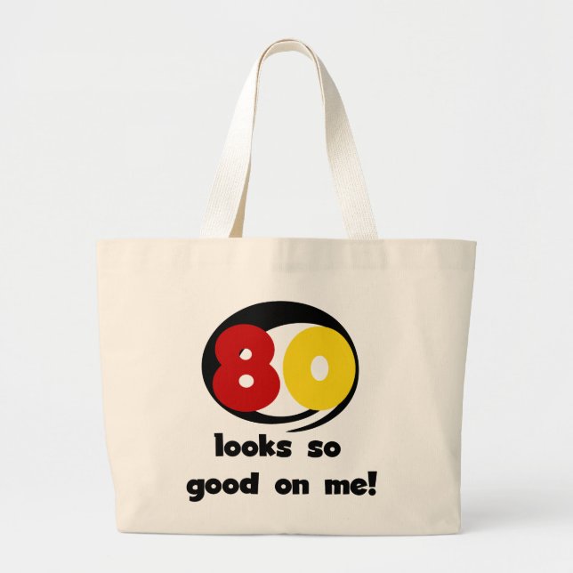 Bolsa Tote Grande 80 me parece tão bom com camisetas e presentes (Frente)
