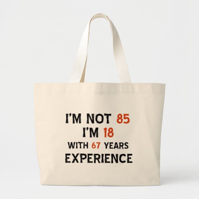 Bolsa Tote Grande 85th design do aniversário (Frente)