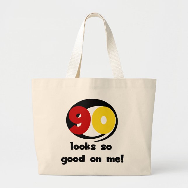 Bolsa Tote Grande 90 me parece tão bom com camisetas e presentes (Frente)