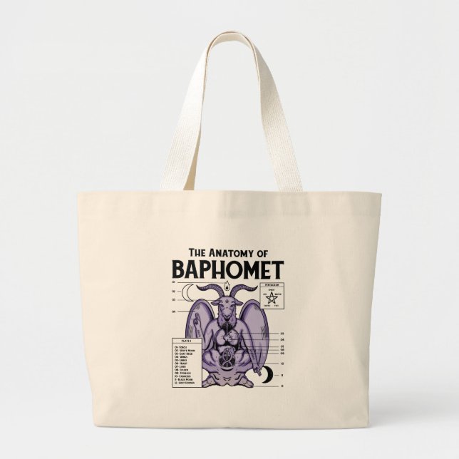 Bolsa Tote Grande A Anatomia Do Baphomet (Frente)