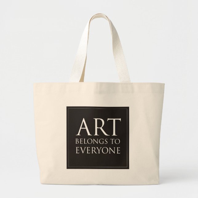 Bolsa Tote Grande A arte pertence a todos (Frente)
