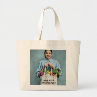 Bolsa Tote Grande A Bag Full of Unfinished Stories – Literary Canvas