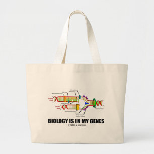 Bolsa Tote Grande A biologia está em meus genes (a réplica do ADN)