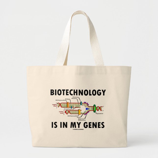 Bolsa Tote Grande A biotecnologia está em meus genes (a réplica do (Frente)