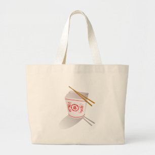 Bolsa Tote Grande A comida chinesa remove os chopsticks da caixa