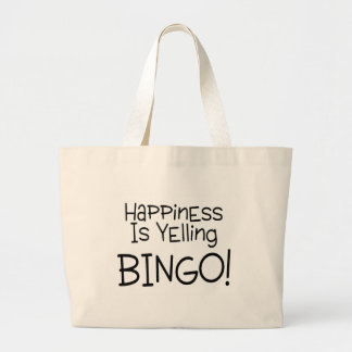 Bolsa Tote Grande A felicidade está gritando o Bingo
