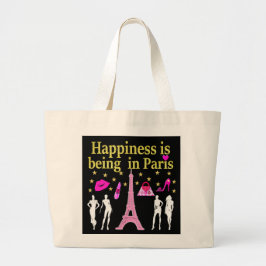 BOLSA TOTE GRANDE A FELICIDADE ESTÁ SENDO EM PARIS