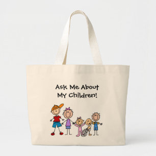 Bolsa Tote Grande A figura personalizada da vara caçoa a sacola da