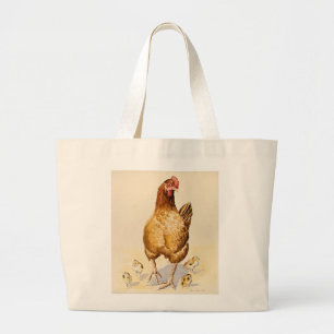 Bolsa Tote Grande A galinha de George e os seus pintinhos 2007