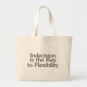Bolsa Tote Grande A indecisão é a chave à flexibilidade