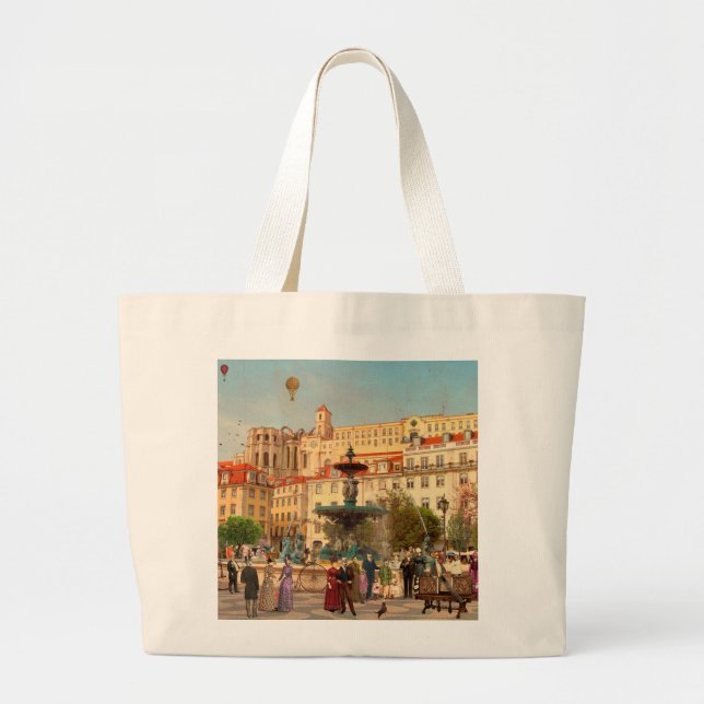 Bolsa Tote Grande A Magia do Rossio (Frente)