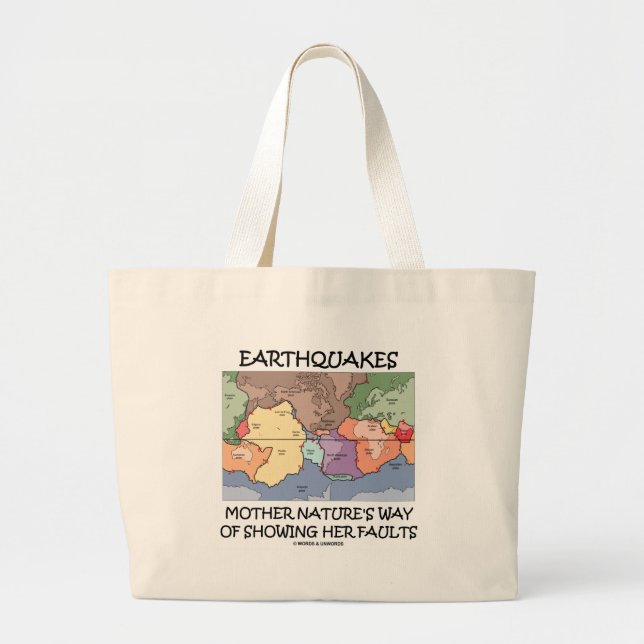 Bolsa Tote Grande A maneira da mãe Natureza dos terremotos que (Frente)