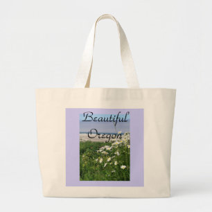 Bolsa Tote Grande "A margarida do oceano de Verão"