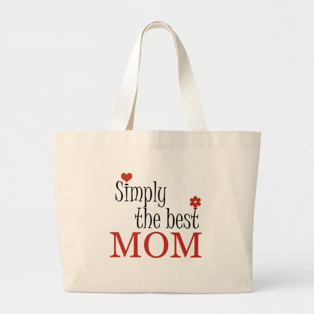 Bolsa Tote Grande A melhor MAMÃ - saco (Frente)