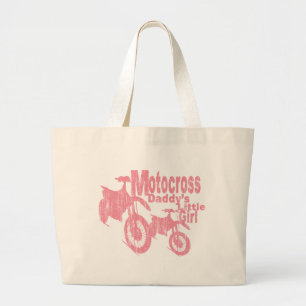 Bolsa Tote Grande A menina do pai do motocross