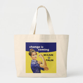 Bolsa Tote Grande a "mudança é" Mccain/Partido Republicano de vinda