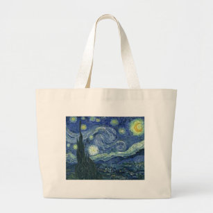 Bolsa Tote Grande A Noite Estrelado Van de Gogh (The Starry Night)