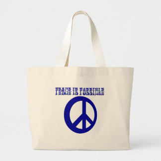 Bolsa Tote Grande A paz É possível (azul)