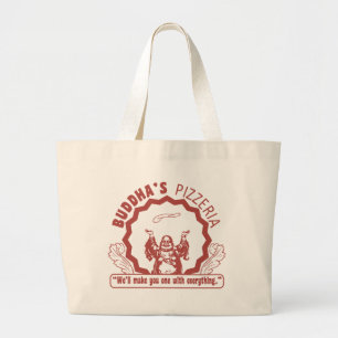 Bolsa Tote Grande A pizaria de Buddha