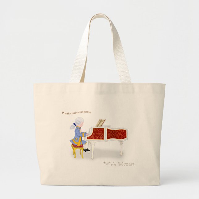 Bolsa Tote Grande A prática mantem perfeito (Frente)
