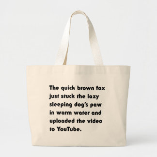 Bolsa Tote Grande A Raposa Marrom Rápida Acaba de Enfiar... Camiseta