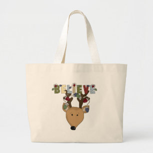 Bolsa Tote Grande A rena acredita o camiseta e os presentes do