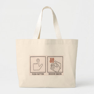 Bolsa Tote Grande A tecla, recebe o bacon