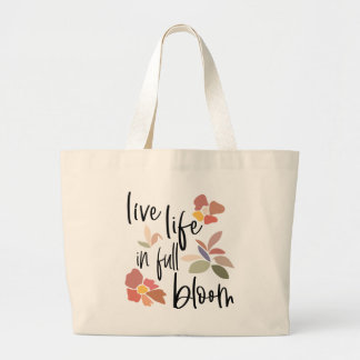 Bolsa Tote Grande A Vida Ao Vivo No Bloom De Cheio Sente-Se Boa Cois