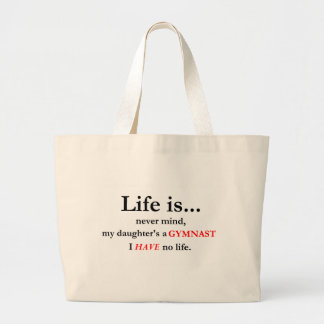 Bolsa Tote Grande A vida é (a mamã do Gymnast)