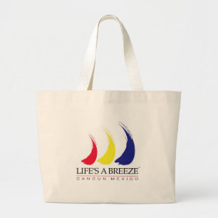 Bolsa Tote Grande A vida é um Breeze®_Paint-The-Wind_Cancun