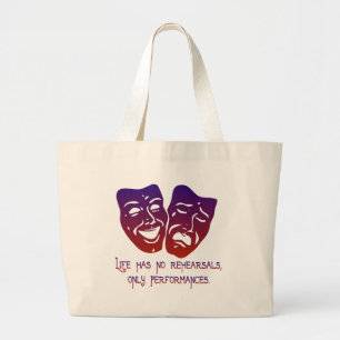 Bolsa Tote Grande A vida não tem nenhum ensaio