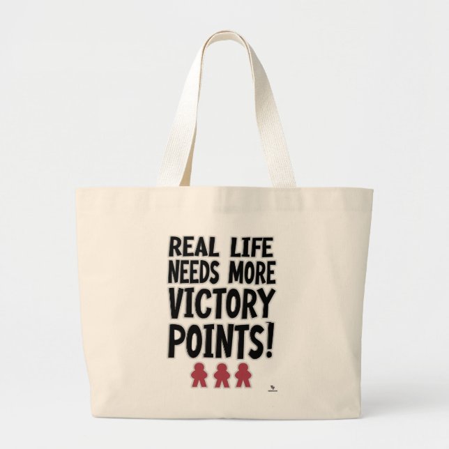 Bolsa Tote Grande A vitória da vida real aponta o Conselho Gamer Slo (Frente)