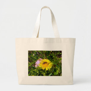 Bolsa Tote Grande Abelha e dandelion grande saco de tote