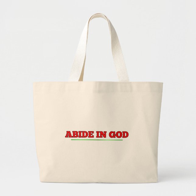 Bolsa Tote Grande Abide em GOD (Frente)