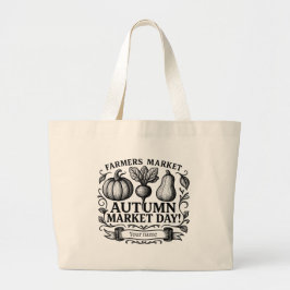 Bolsa Tote Grande Abóbora, Beterraba & Squash Outono! Personalizado