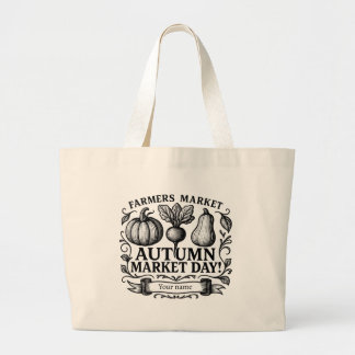 Bolsa Tote Grande Abóbora, Beterraba & Squash Outono! Personalizado