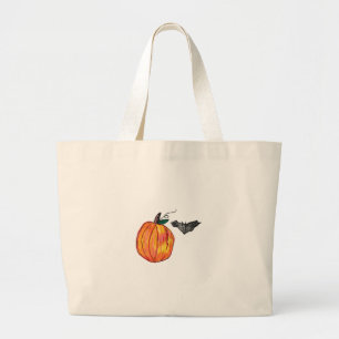 Bolsa Tote Grande Abóbora com Cinza Bat