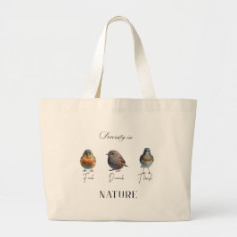 Bolsa Tote Grande Abraçar a diversidade: celebrar a harmonia da natu