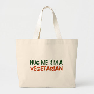 Bolsa Tote Grande Abrace-me que eu sou um vegetariano