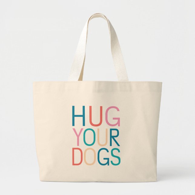 Bolsa Tote Grande Abrace seus cachorros (Frente)
