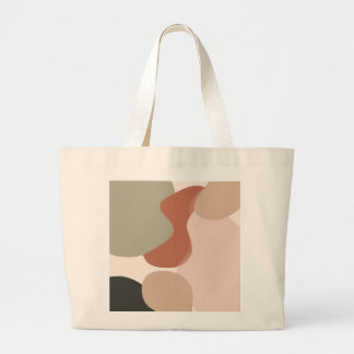 Bolsa Tote Grande Abstract Organic Blob Art – Modern Minimal