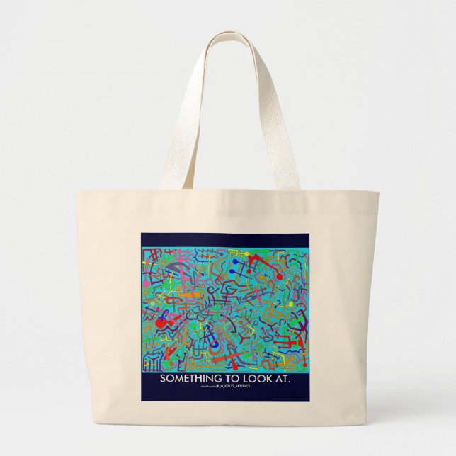 Bolsa Tote Grande Abstrato Art Bag (Frente)