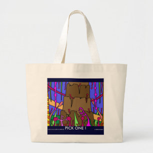 Bolsa Tote Grande Abstrato Art Bag.
