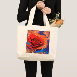 Bolsa Tote Grande Abstrato artístico marbled Rosa