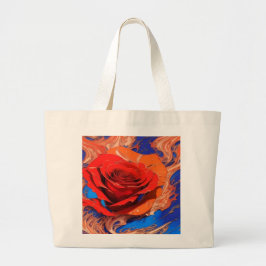 Bolsa Tote Grande Abstrato artístico marbled Rosa